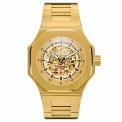 Flash Sale π₯° Arkai Mateo | Gold-Tone Automatic Skeleton β Watch Gold-Tone Movement π