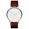 Best reviews of 🧨 Seizmont Ares | Silver-Tone Minimalist 👗 Dress ⌚ Watch With White Dial & Burgundy Leather Strap 🔥 -WATCHES FOR MEN Sales 1 1 rasel