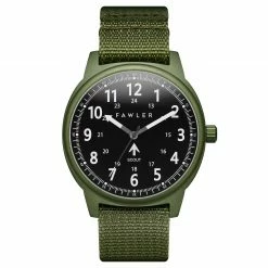Best Pirce 👍 Fawler Scout | Army Green Aluminium Military ⌚ Watch With Black Dial & Army Green Nato Strap ✔️