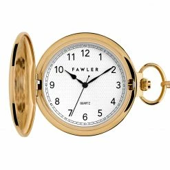 Cheapest 👏 Fawler Easton | Gold-tone Pocket ⌚ Watch 👍