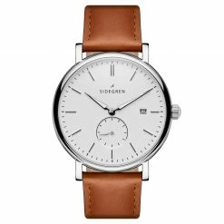 Coupon โญ Sidegren Axel | Cognac Brown Silver-Tone Stainless Steel โ Watch ๐ฅ