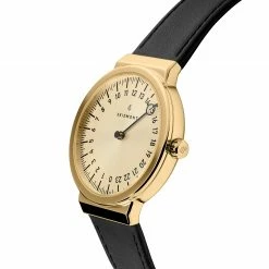 Cheapest 😍 Seizmont Calm | Gold-Tone 24-hour ⌚ Watch With Gold Dial & Black Strap 🔔 -WATCHES FOR MEN Sales 1 2.9ede5f7956f8d34c788425523412312b 1