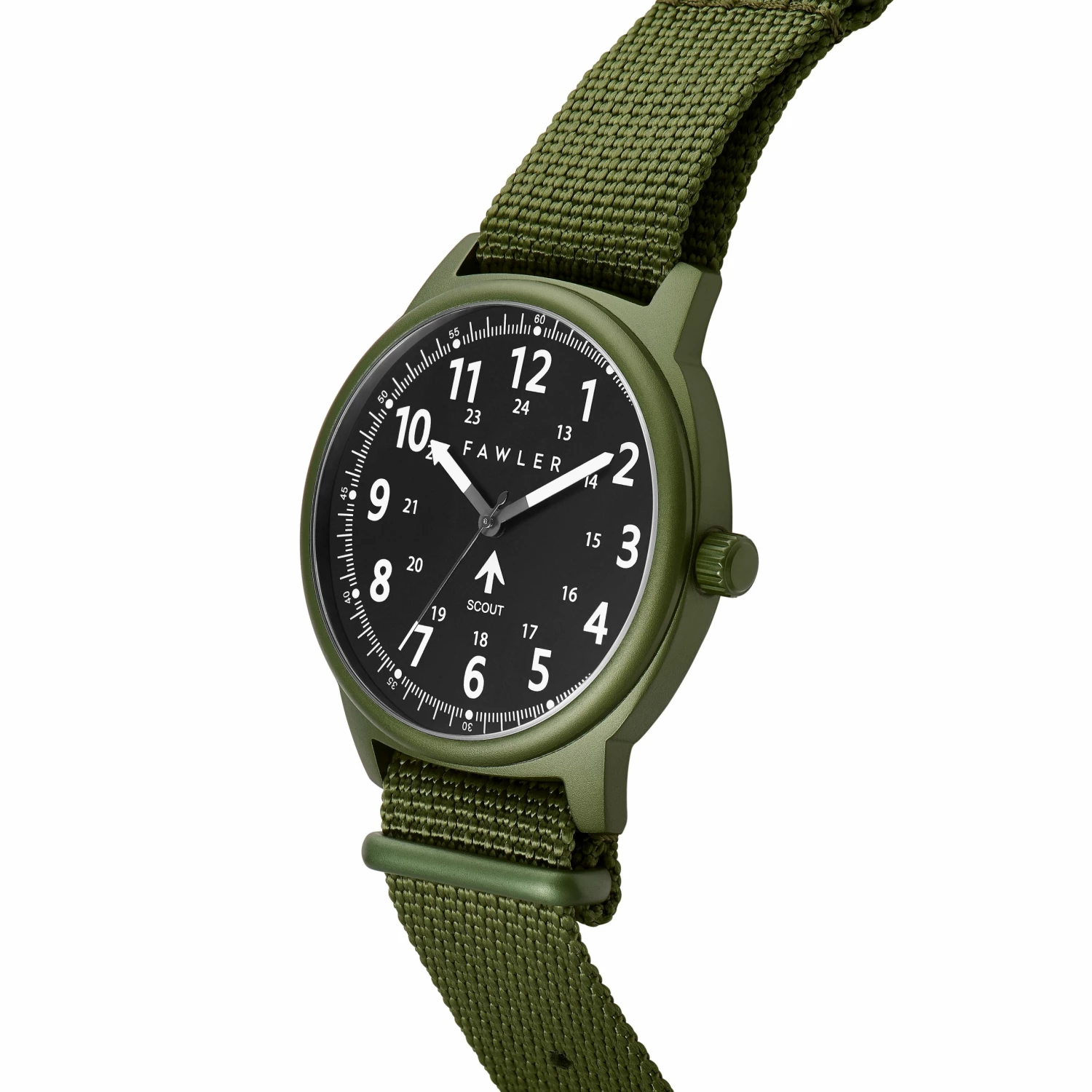 Best Pirce π Fawler Scout | Army Green Aluminium Military β Watch With Black Dial & Army Green Nato Strap βοΈ 7 Best Pirce π Fawler Scout | Army Green Aluminium Military β Watch With Black Dial & Army Green Nato Strap βοΈ - Image 5