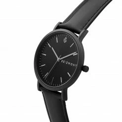 Flash Sale ⌛ Seizmont Moment | Black Minimalist 👗 Dress ⌚ Watch With Black Dial & Black Leather Strap 🧨 -WATCHES FOR MEN Sales 1 2 b733ef9fe7c5484ff51705469439c1ca 1