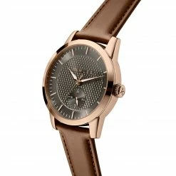 Outlet 👏 Fawler Dayton | Gray Textured Dial and Rose Gold-tone Stainless Steel ⌚ Watch ✨ -WATCHES FOR MEN Sales 1 2dajton