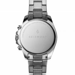 Brand new 🔥 Seizmont Bellator | Silver-Tone Stainless Steel Chronograph & Tachymeter ⌚ Watch With Blue Dial 🔔 -WATCHES FOR MEN Sales 1 3.a91ac273045571cd1d7f8ff7b5b04e10