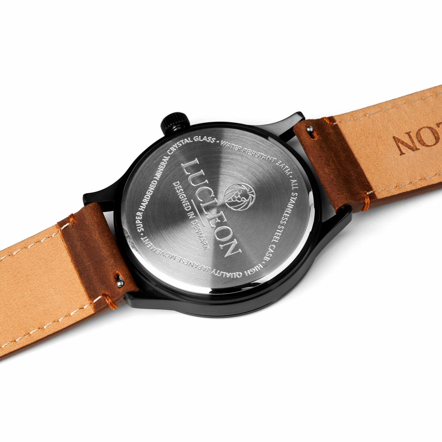 Budget β Lucleon Grover | Black Day-Date β Watch With Black Dial & Brown Leather Strap π 5 Budget β Lucleon Grover | Black Day-Date β Watch With Black Dial & Brown Leather Strap π - Image 3