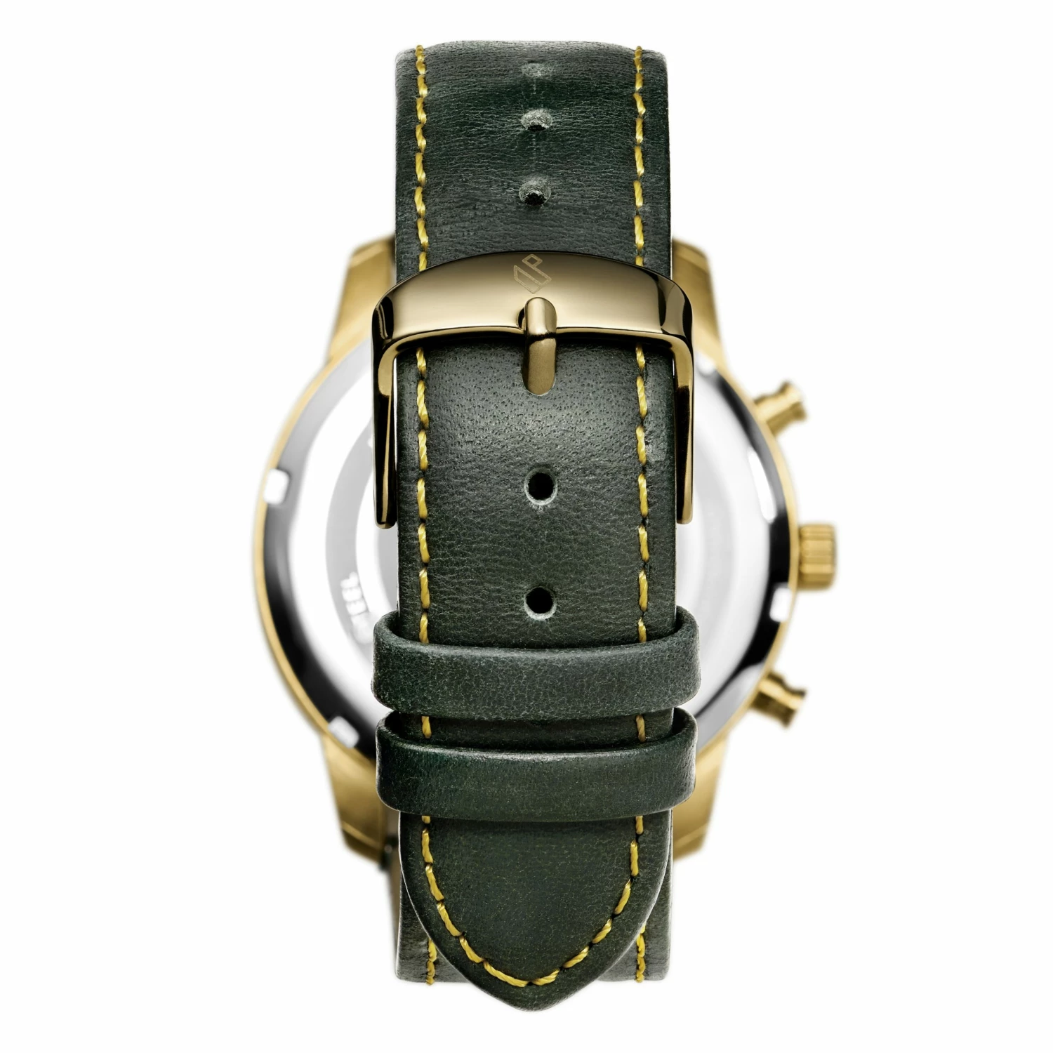 Buy π Seizmont Parva | Gold-Tone Chronograph β Watch With Black Dial & Green Leather Strap π 7 Buy π Seizmont Parva | Gold-Tone Chronograph β Watch With Black Dial & Green Leather Strap π - Image 5