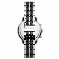 Flash Sale ✔️ Lucleon Kellan | Silver-Tone & Black Stainless Steel Dual-Time ⌚ Watch With Black Dial 🎁 -WATCHES FOR MEN Sales 1 3lloyd
