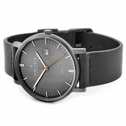 Discount 🤩 Sidegren Kevil | Dark Grey Slim 👗 Dress ⌚ Watch With Dark Grey Dial & Black Leather Strap ❤️ -WATCHES FOR MEN Sales 10 1 4 1 209