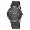 Discount 🤩 Sidegren Kevil | Dark Grey Slim 👗 Dress ⌚ Watch With Dark Grey Dial & Black Leather Strap ❤️ -WATCHES FOR MEN Sales 10 235