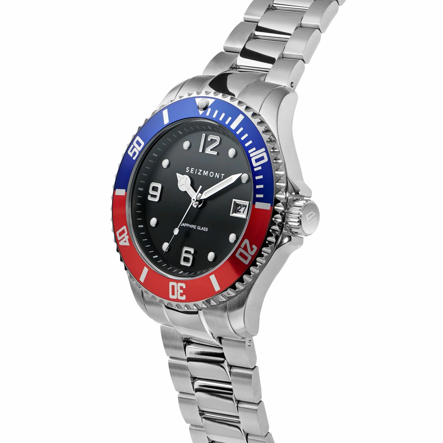 Promo π€© Seizmont Tide | Silver-Tone, Blue & Red Stainless Steel Dive β Watch With Black Dial π 4 Promo π€© Seizmont Tide | Silver-Tone, Blue & Red Stainless Steel Dive β Watch With Black Dial π - Image 2