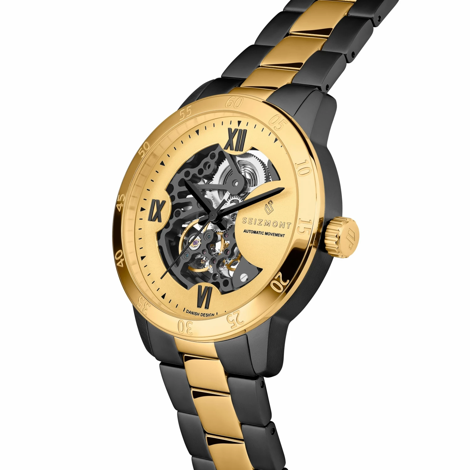 Cheap βοΈ Seizmont Dante II | Gold-Tone & Black Stainless Steel Skeleton β Watch With Gold-Tone Dial π 6 Cheap βοΈ Seizmont Dante II | Gold-Tone & Black Stainless Steel Skeleton β Watch With Gold-Tone Dial π - Image 4