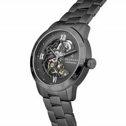 Cheapest ✨ Seizmont Dante II | Limited Edition Gunmetal Grey Stainless Steel Skeleton ⌚ Watch With Gunmetal Dial 🔥 -WATCHES FOR MEN Sales 14 2bert 1