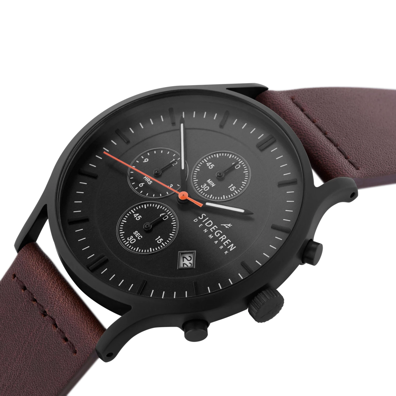 Coupon π― Sidegren Revil | Black Chronograph β Watch With Black Dial & Chocolate Brown Leather Strap π― 3 Coupon π― Sidegren Revil | Black Chronograph β Watch With Black Dial & Chocolate Brown Leather Strap π― - Image 2