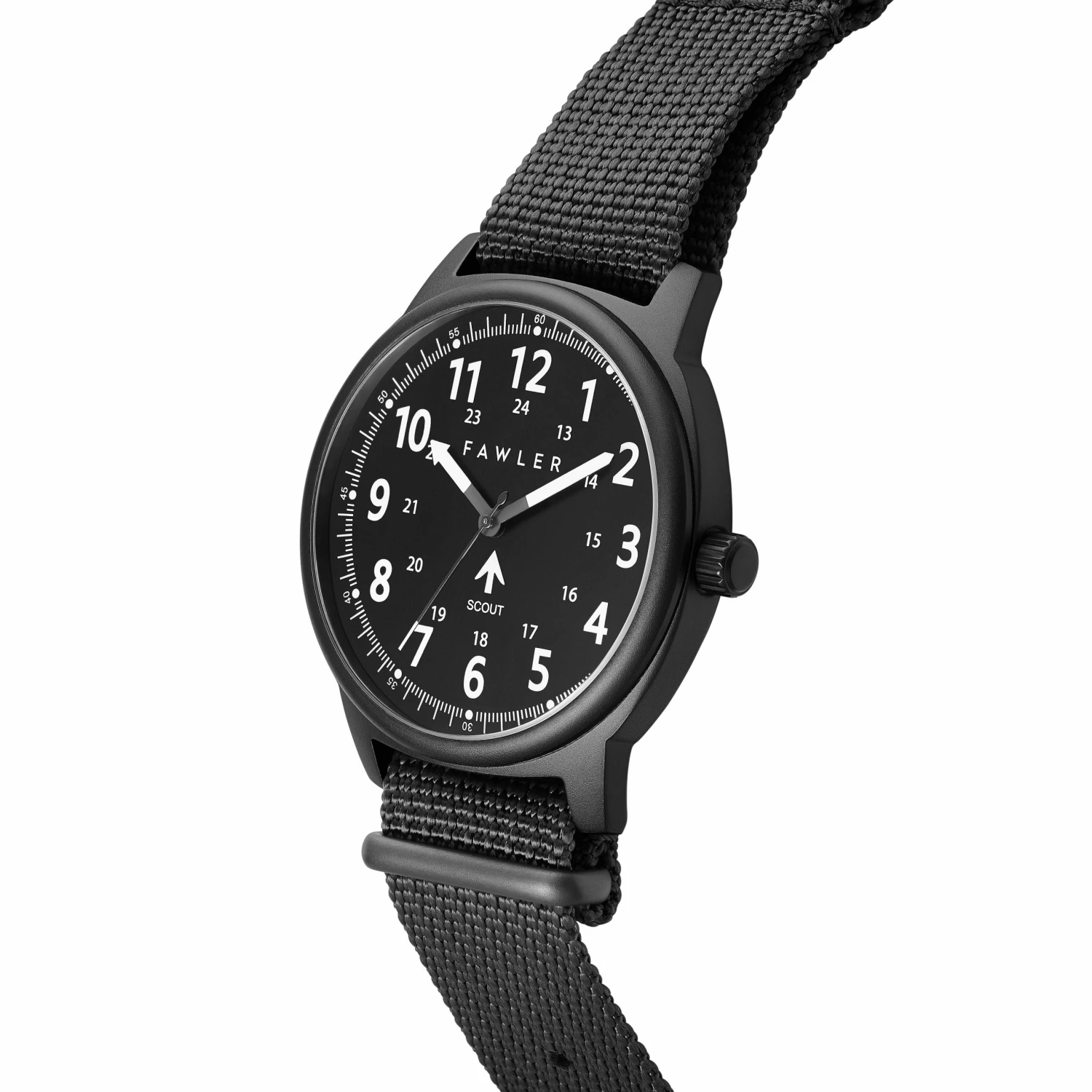 Hot Sale ✔️ Fawler Scout | Dark Grey Aluminium Military ⌚ Watch With Black Dial & Black Nato Strap ❤️ 7 Hot Sale ✔️ Fawler Scout | Dark Grey Aluminium Military ⌚ Watch With Black Dial & Black Nato Strap ❤️ - Image 5