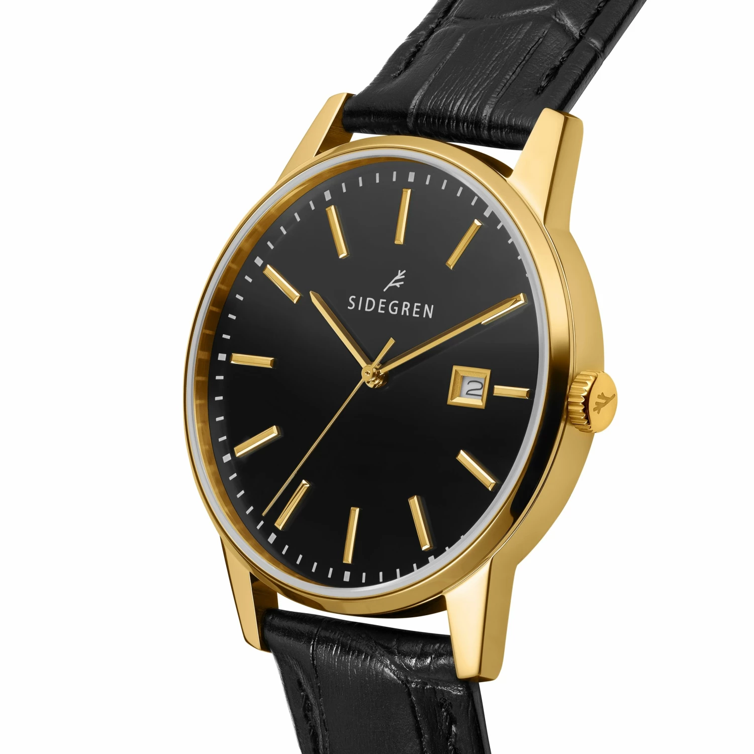 Best Pirce β¨ Sidegren Patriarch | Gold-Tone π Dress β Watch With Black Dial & Black Leather Strap β 4 Best Pirce β¨ Sidegren Patriarch | Gold-Tone π Dress β Watch With Black Dial & Black Leather Strap β - Image 2