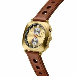 Cheap 🧨 Fawler Callao | Gold-tone Cushion-shaped ⌚ Watch 😀 -WATCHES FOR MEN Sales 2 2kal