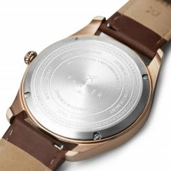 Cheapest 👍 Fawler Aviator | Rose Gold-Tone Aviator ⌚ Watch With Navy Blue Dial, White Numbers & Terracotta Leather Strap 🌟 -WATCHES FOR MEN Sales 2 3 copy 35