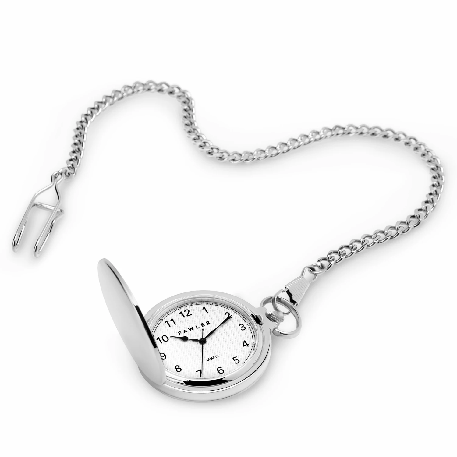Brand new 𧨠Fawler Easton | Silver-tone Pocket β Watch π 4 Brand new 𧨠Fawler Easton | Silver-tone Pocket β Watch π - Image 2