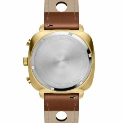 Cheap 🧨 Fawler Callao | Gold-tone Cushion-shaped ⌚ Watch 😀 -WATCHES FOR MEN Sales 2 3kal