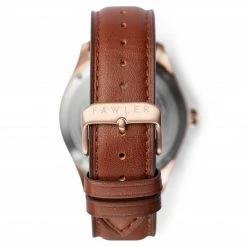 Cheapest 👍 Fawler Aviator | Rose Gold-Tone Aviator ⌚ Watch With Navy Blue Dial, White Numbers & Terracotta Leather Strap 🌟 -WATCHES FOR MEN Sales 2 4 copy 49