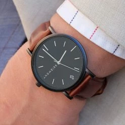 Best reviews of 🎉 Seizmont Moment | Black Minimalist 👗 Dress ⌚ Watch With Black Dial & Terracotta Leather Strap ⭐ -WATCHES FOR MEN Sales 20510 model