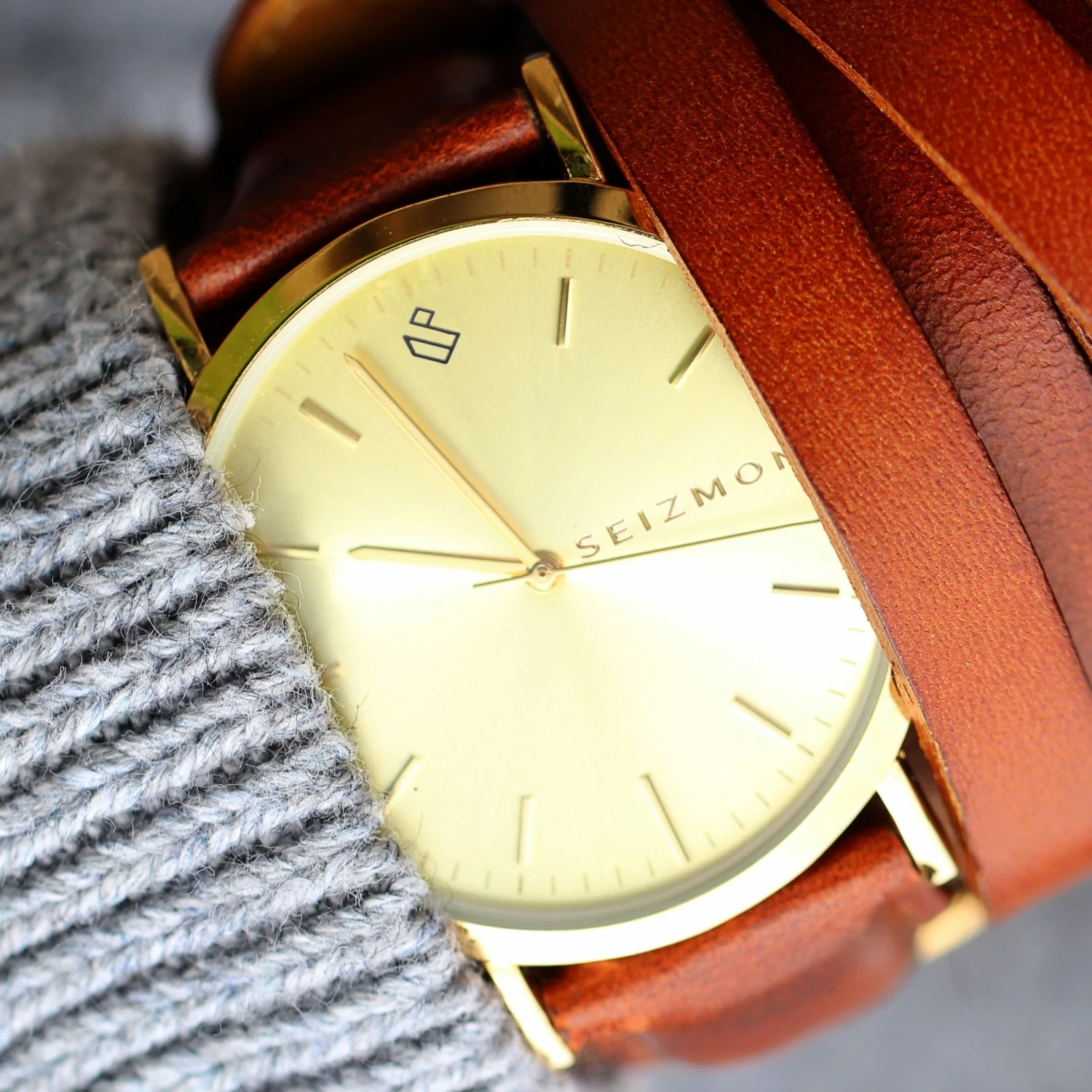 Best deal ๐ Seizmont Moment | Gold-Tone Minimalist ๐ Dress โ Watch With Gold-Tone Dial & Rust Leather Strap ๐ 7 Best deal ๐ Seizmont Moment | Gold-Tone Minimalist ๐ Dress โ Watch With Gold-Tone Dial & Rust Leather Strap ๐ - Image 5