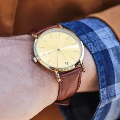 Best deal ๐ Seizmont Moment | Gold-Tone Minimalist ๐ Dress โ Watch With Gold-Tone Dial & Rust Leather Strap ๐ 11 Best deal ๐ Seizmont Moment | Gold-Tone Minimalist ๐ Dress โ Watch With Gold-Tone Dial & Rust Leather Strap ๐ -WATCHES FOR MEN Sales 20522 3
