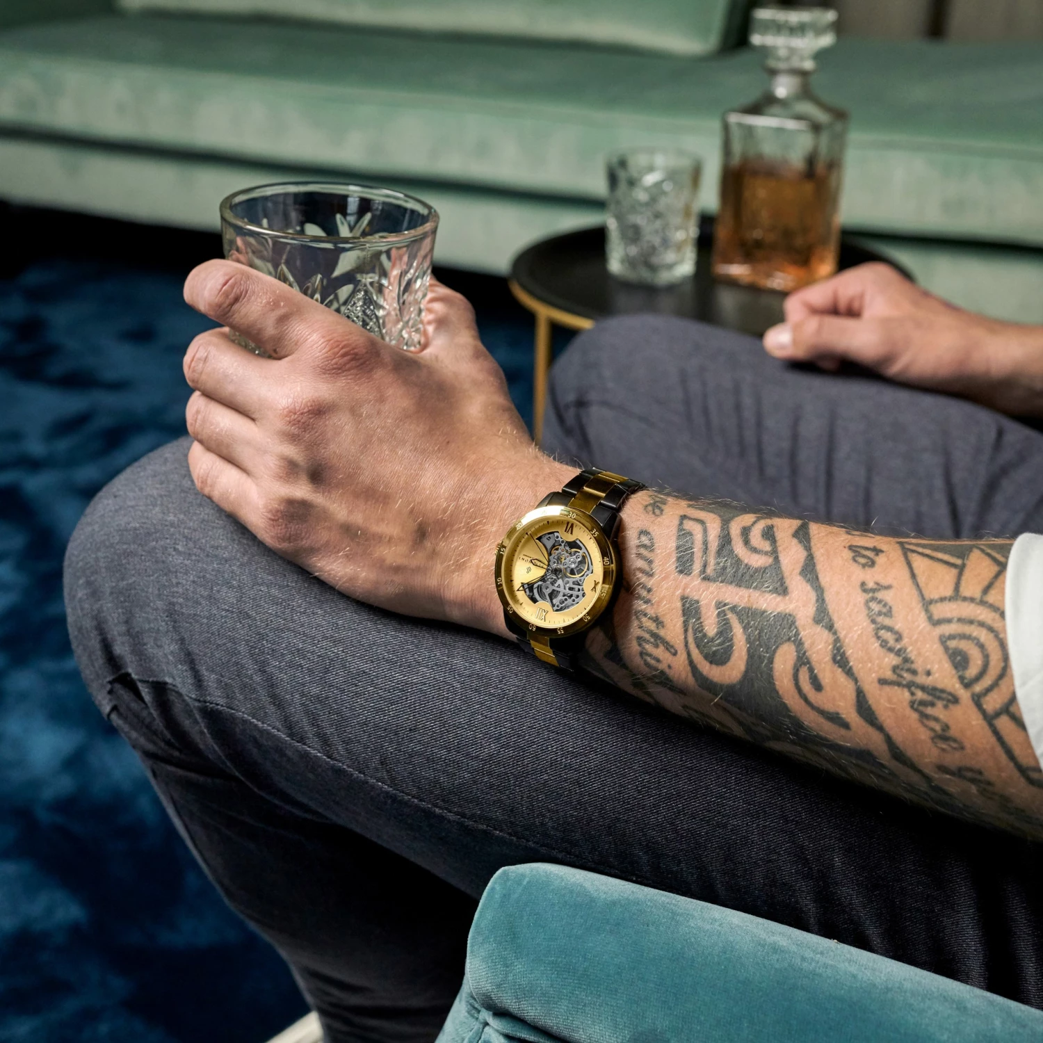 Deals π Seizmont Dante | Gold-Tone & Black Stainless Steel Skeleton β Watch With Gold-Tone Dial π€© 5 Deals π Seizmont Dante | Gold-Tone & Black Stainless Steel Skeleton β Watch With Gold-Tone Dial π€© - Image 3