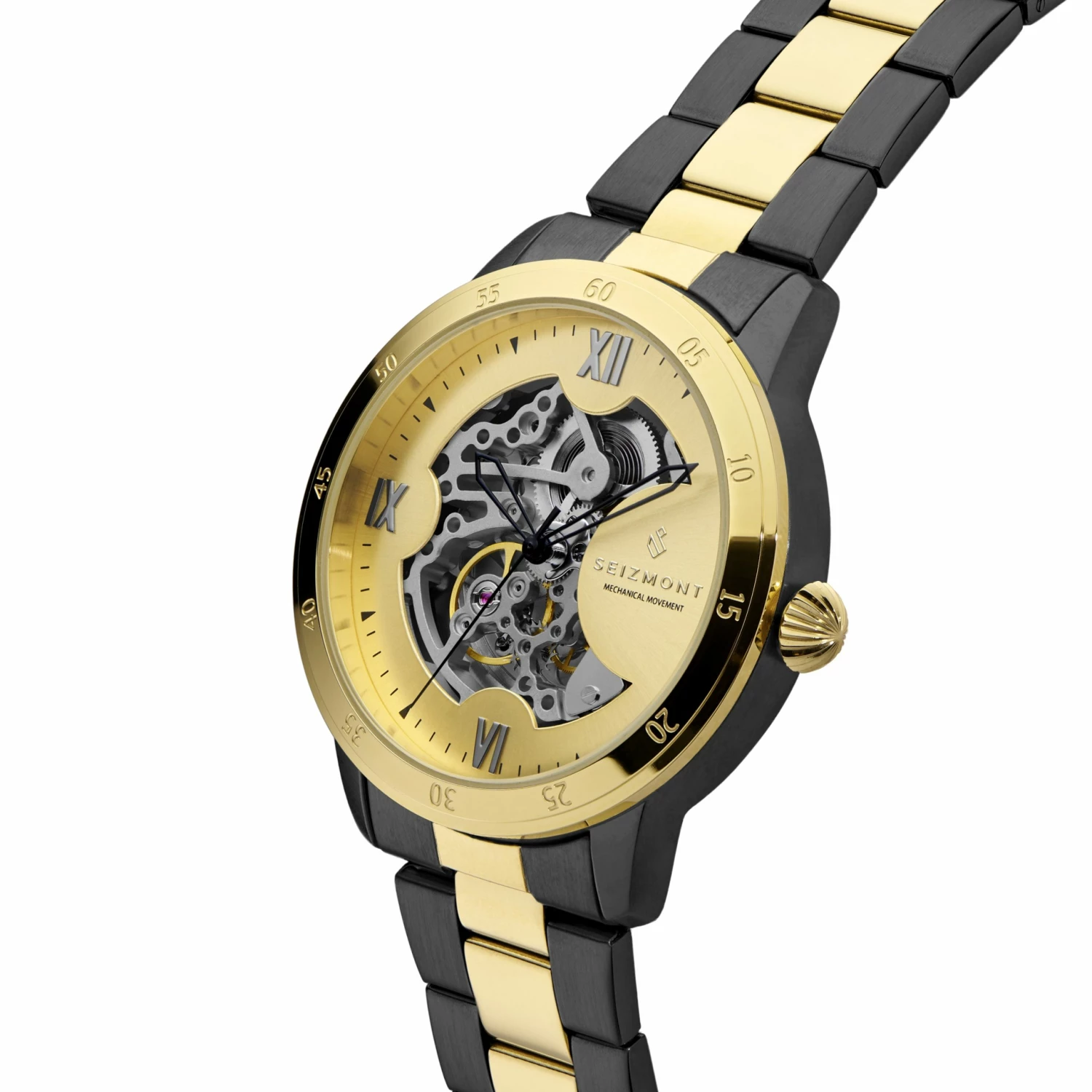Deals π Seizmont Dante | Gold-Tone & Black Stainless Steel Skeleton β Watch With Gold-Tone Dial π€© 6 Deals π Seizmont Dante | Gold-Tone & Black Stainless Steel Skeleton β Watch With Gold-Tone Dial π€© - Image 4
