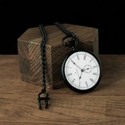 Best Pirce 😍 Seizmont Time Keeper | Black Stainless Steel Pocket ⌚ Watch With White Dial 😀 -WATCHES FOR MEN Sales 20550 1