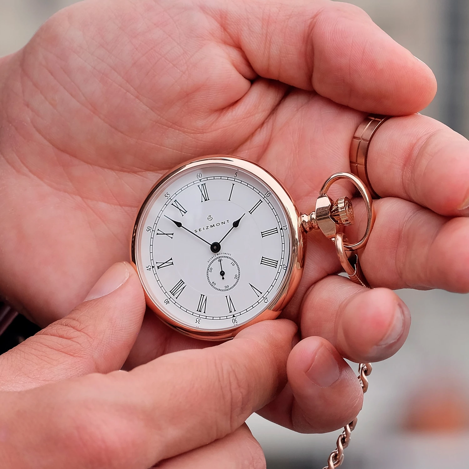 Hot Sale โ Seizmont Time Keeper | Rose Gold-Tone Pocket โ Watch With White Dial ๐ 7 Hot Sale โ Seizmont Time Keeper | Rose Gold-Tone Pocket โ Watch With White Dial ๐ - Image 5