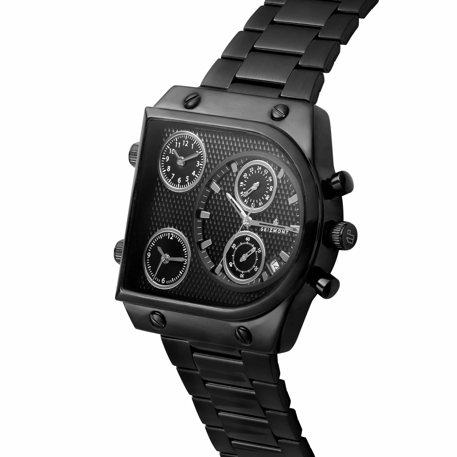 Top 10 ๐คฉ Seizmont Provectus | Black Stainless Steel 3 Movements โ Watch With Black Dial ๐ 4 Top 10 ๐คฉ Seizmont Provectus | Black Stainless Steel 3 Movements โ Watch With Black Dial ๐ - Image 2