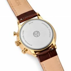 Best deal π Lucleon Ternion | Gold-Tone Dual-Time β Watch With White Dial & Rust Leather Strap π 11 Best deal π Lucleon Ternion | Gold-Tone Dual-Time β Watch With White Dial & Rust Leather Strap π -WATCHES FOR MEN Sales 21791 04 3