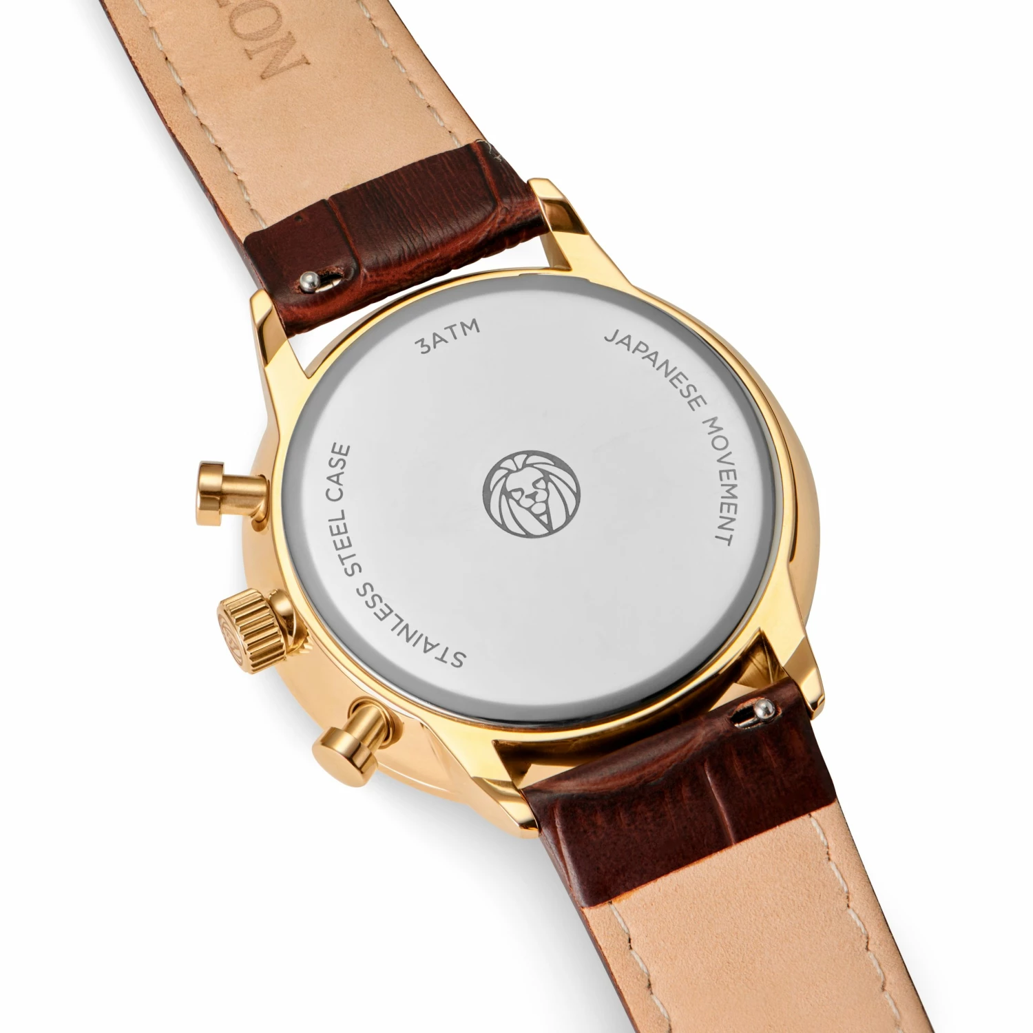 Best deal π Lucleon Ternion | Gold-Tone Dual-Time β Watch With White Dial & Rust Leather Strap π 6 Best deal π Lucleon Ternion | Gold-Tone Dual-Time β Watch With White Dial & Rust Leather Strap π - Image 4