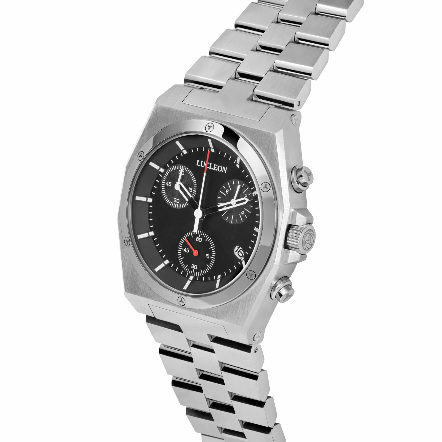 Best reviews of β Lucleon Ray | Silver-Tone Stainless Steel Chronograph β Watch With Black Dial π 4 Best reviews of β Lucleon Ray | Silver-Tone Stainless Steel Chronograph β Watch With Black Dial π - Image 2