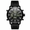Deals 🌟 Seizmont Militum | Black Stainless Steel Military Chronograph ⌚ Watch With Black Dial 🔔 -WATCHES FOR MEN Sales 22390 00