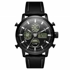 Deals 🌟 Seizmont Militum | Black Stainless Steel Military Chronograph ⌚ Watch With Black Dial 🔔