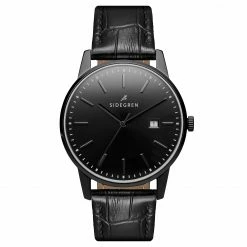 Flash Sale π― Sidegren Patriarch | Black π Dress β Watch With Black Dial & Black Leather Strap β¨