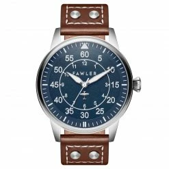 Best Sale ✔️ Fawler Apollo | Blue and Silver-tone Stainless Steel Pilot’s ⌚ Watch 😀