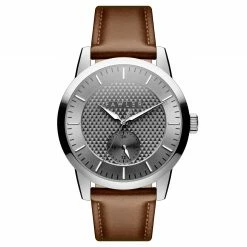 New 🎉 Fawler Dayton | Gray Textured Dial and Silver-tone Stainless Steel ⌚ Watch 🎉