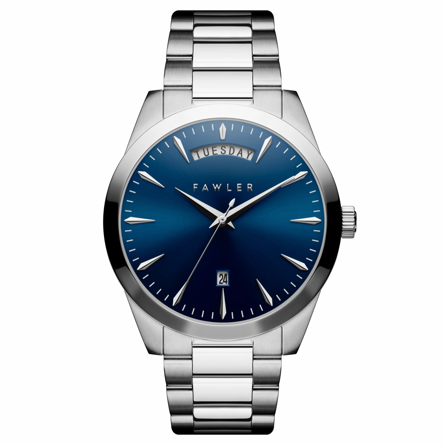 Buy π₯ Fawler Eric | Blue and Silver-tone Stainless Steel β Watch with Day and Date π 3 Buy π₯ Fawler Eric | Blue and Silver-tone Stainless Steel β Watch with Day and Date π