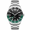 Cheapest 🎁 Fawler Métier | Green Stainless Steel GMT ⌚ Watch ✔️ -WATCHES FOR MEN Sales 3 1gmtsaat