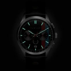 Best Pirce 🎉 Fawler Monterey | Red & Blue Racing Chronograph Leather ⌚ Watch 😉 -WATCHES FOR MEN Sales 3 1lumcrvena