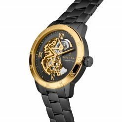 Promo 👍 Seizmont Dante II | Gold-Tone & Black Stainless Steel Skeleton ⌚ Watch With Black Dial 😀 -WATCHES FOR MEN Sales 3 2.ed5d27d6445c6690a80be4341432ef8e 1