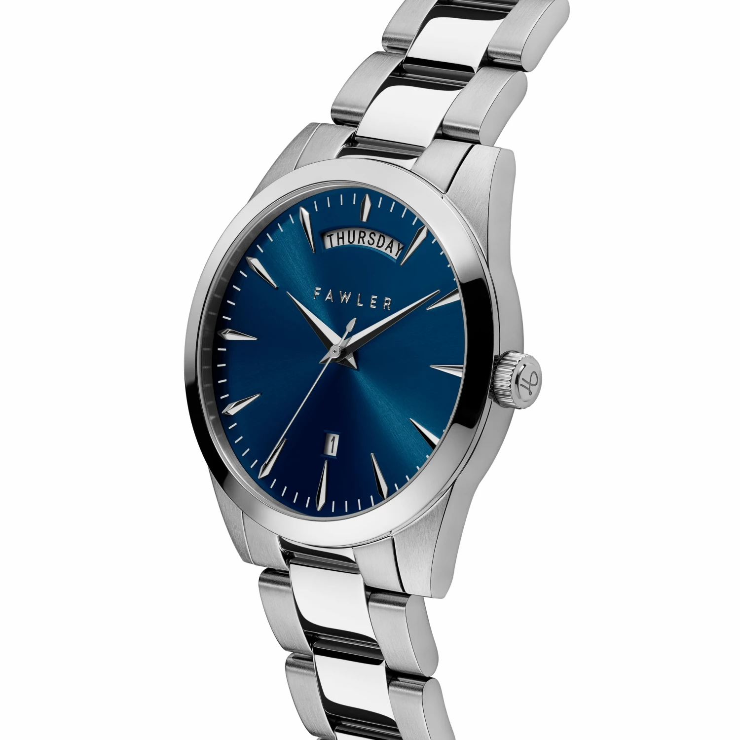 Buy π₯ Fawler Eric | Blue and Silver-tone Stainless Steel β Watch with Day and Date π 4 Buy π₯ Fawler Eric | Blue and Silver-tone Stainless Steel β Watch with Day and Date π - Image 2