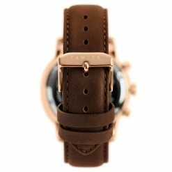 Hot Sale ✨ Fawler Pluto | Rose Gold-Tone Chronograph ⌚ Watch With Rose Gold-Tone Dial & Brown Leather Strap 🔥 -WATCHES FOR MEN Sales 3 3.470b40748b642ad97cbce37152db1a90