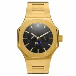 Outlet ๐ Arkai Mace | Gold-Tone Stainless Steel Moonphase โ Watch With Black Dial ๐ฅ