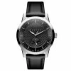New ❤️ Fawler Dayton | Black Textured Dial and Silver-tone Stainless Steel ⌚ Watch ⌛